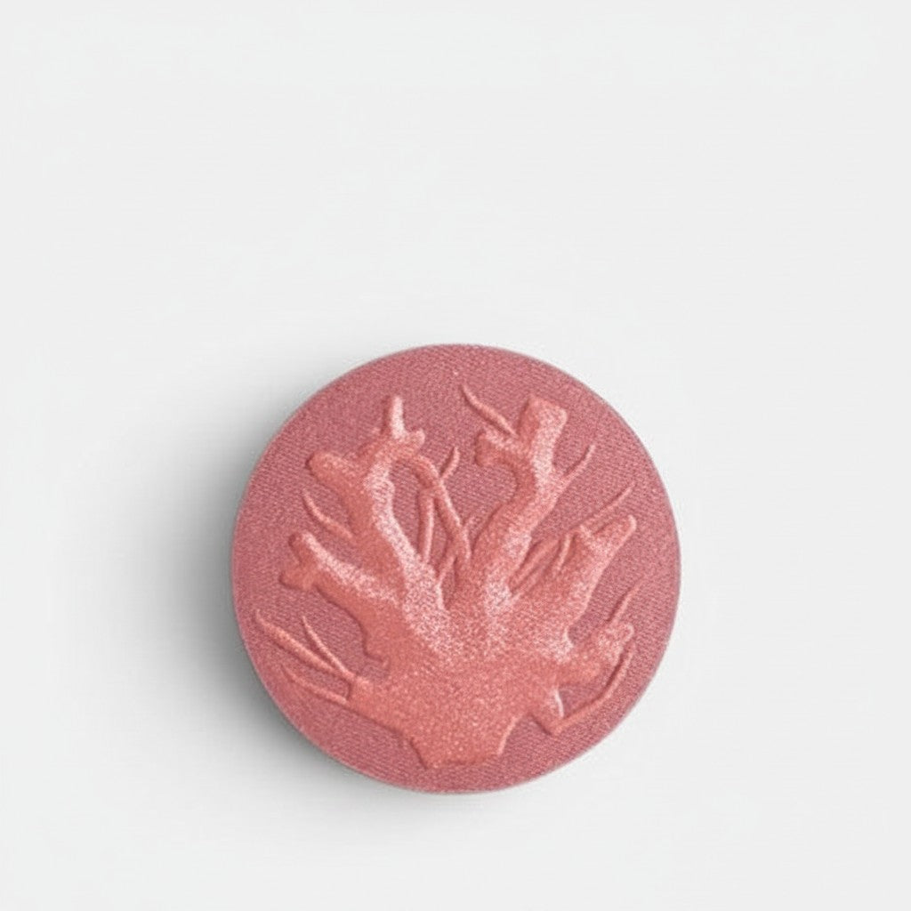 Shop Rescue Spa Coral Laughter refill pan, a warm peachy pink powder blush with a coral design.