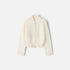 Shop Rescue Spa cream alpaca blend zip-up cardigan with a slim fit and plain knit texture.