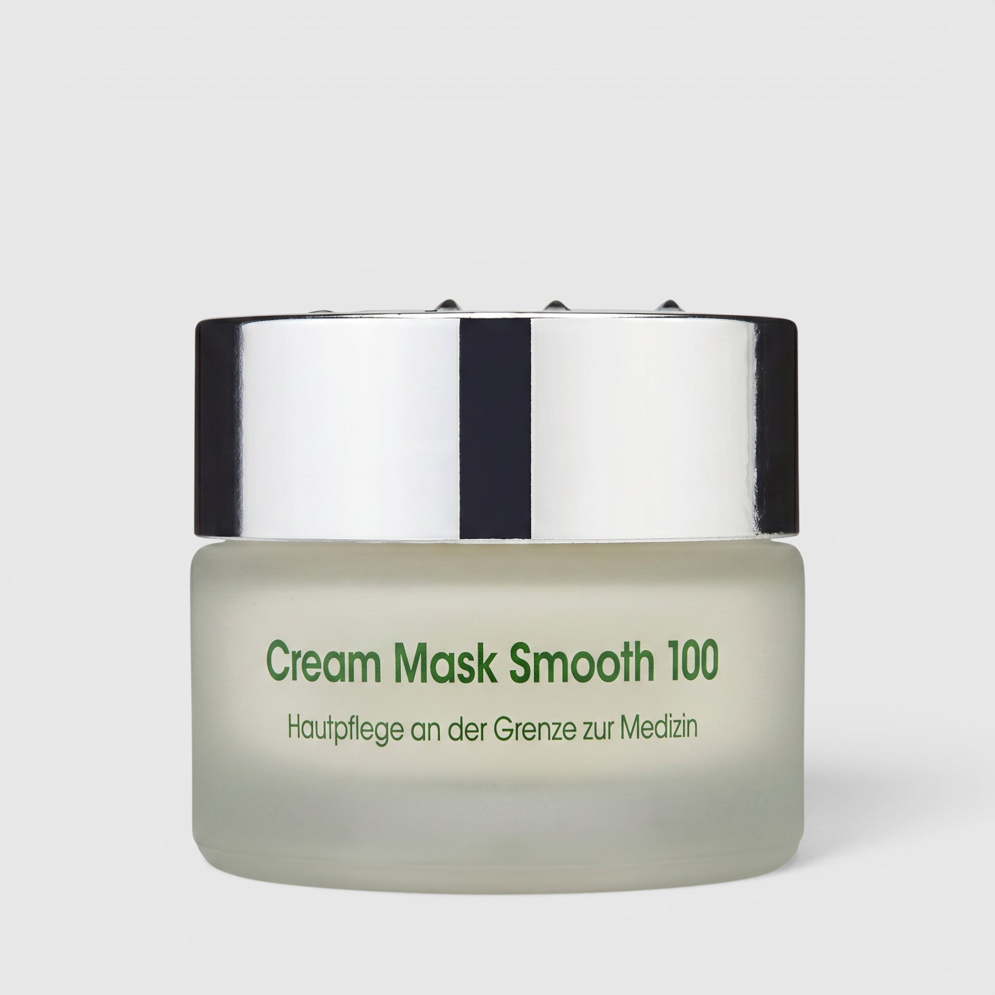 Shop Rescue Spa Cream Mask Smooth 100 in a frosted glass jar with a reflective silver lid for intense skin hydration.