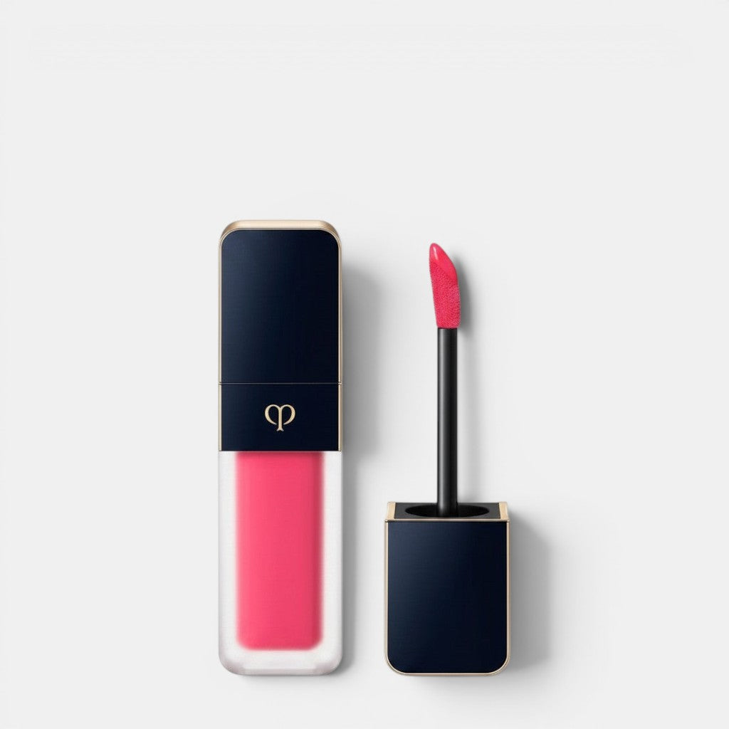 Shop Rescue Spa Cream Rouge Matte liquid lipstick in a bright pink shade with a matte finish and gold accents.