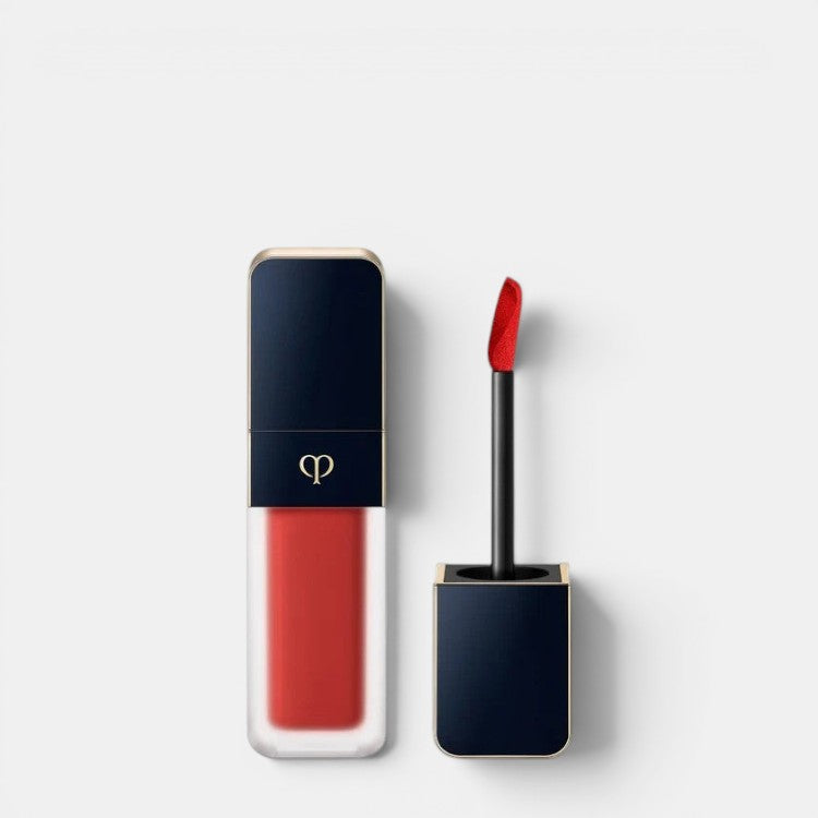 Shop Rescue Spa Cream Rouge Matte liquid lipstick in a matte red shade with a gold and navy applicator.