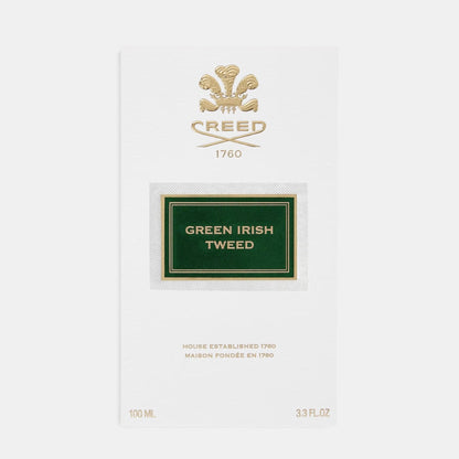 Shop Rescue Spa Creed Green Irish Tweed 100ml fragrance box with gold logo and green label on white packaging