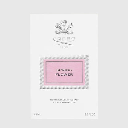 Shop Rescue Spa Creed Spring Flower 75ml perfume box in white with a pink label and silver crest logo
