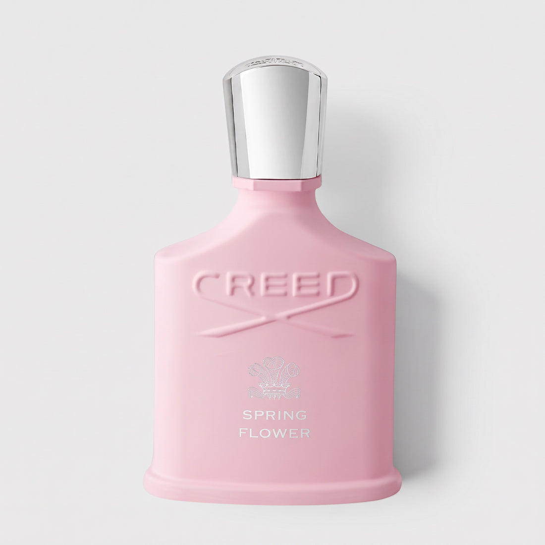 Shop Rescue Spa Creed Spring Flower 75ml pink perfume bottle with silver cap on a white background