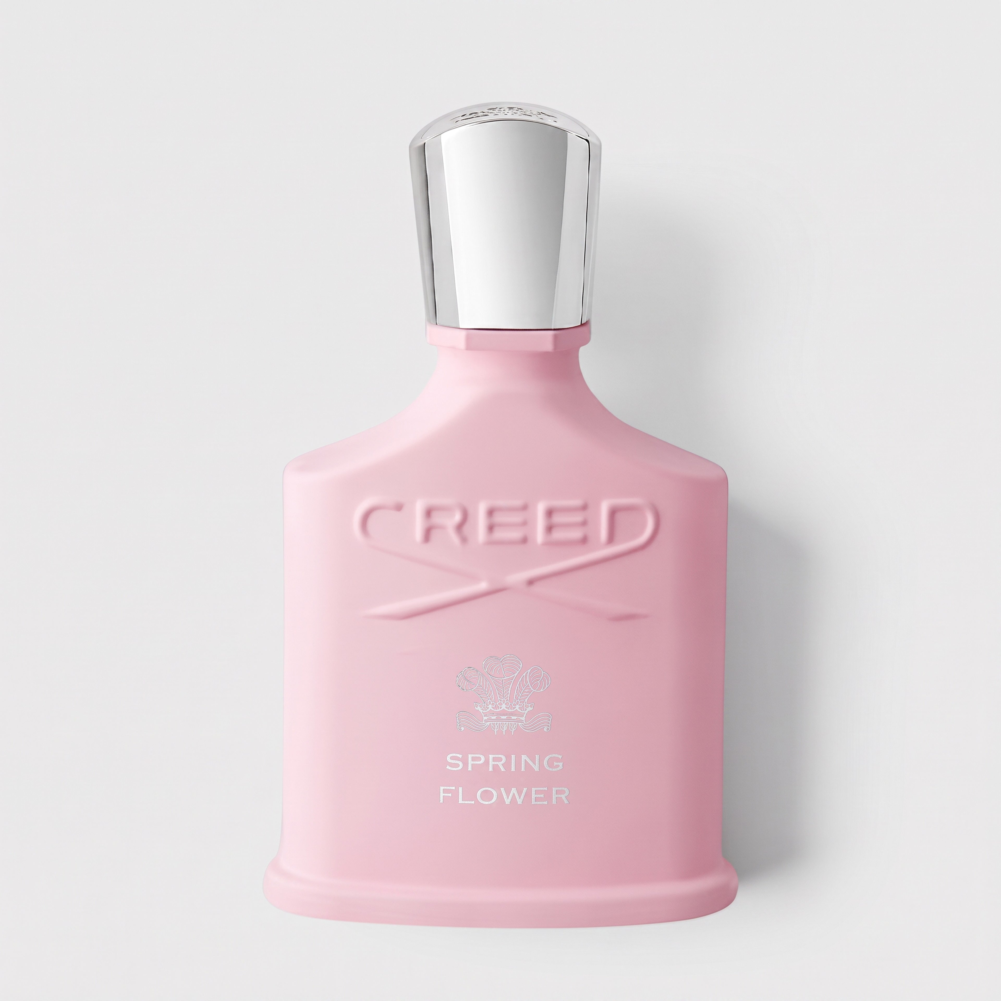 Shop Rescue Spa Creed Spring Flower 75ml pink perfume bottle with silver cap on a white background