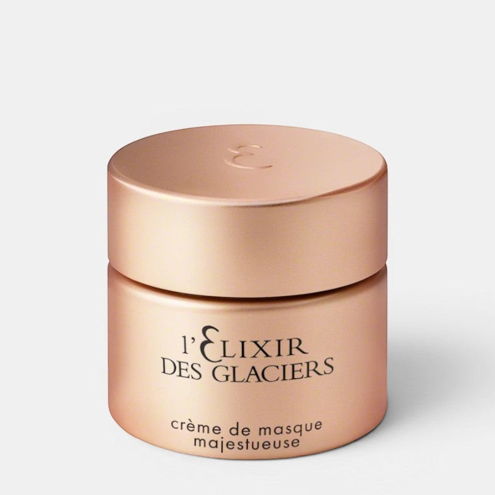 Shop Rescue Spa Creme De Masque Majestueuse nourishing face cream in a luxury rose gold jar on a black background.