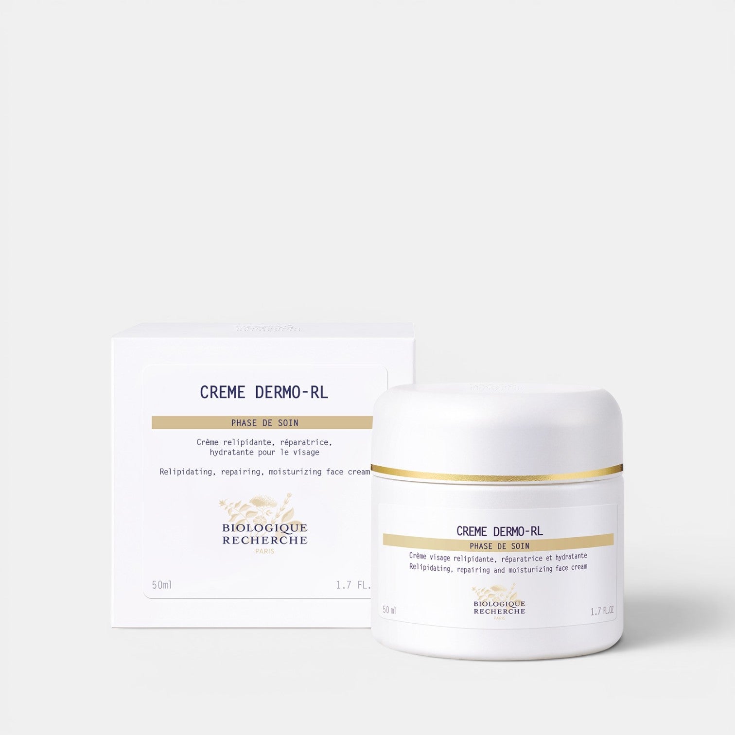 Shop Rescue Spa Biologique Recherche Creme Dermo-RL deep repairing moisturizer jar and box for dry skin