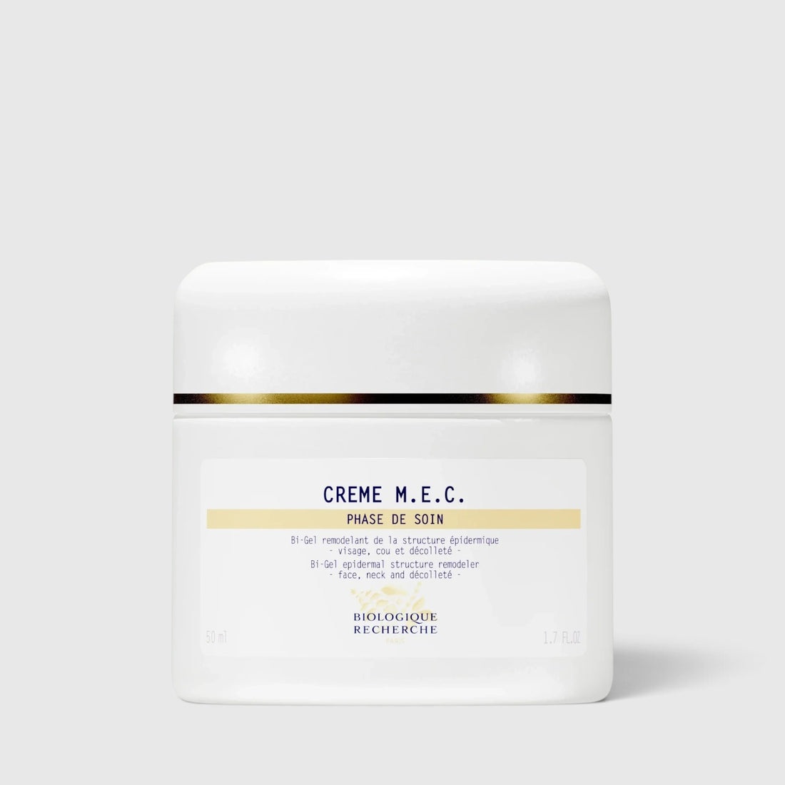 Shop Rescue Spa Biologique Recherche Creme M.E.C. restructuring face cream in a white 50ml jar.
