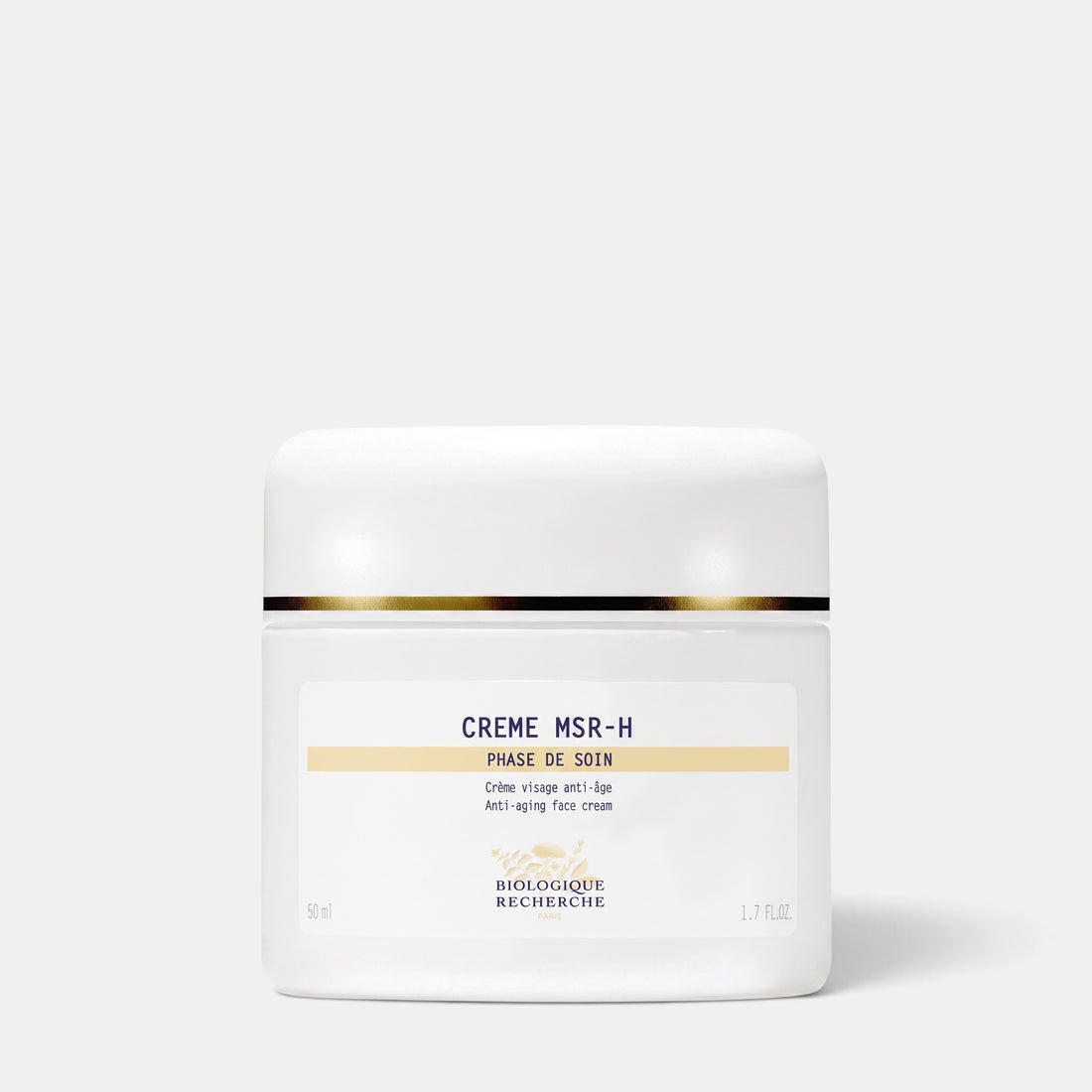Shop Rescue Spa Biologique Recherche Crème MSR-H firming and hydrating anti-aging face cream in a 50ml white jar.