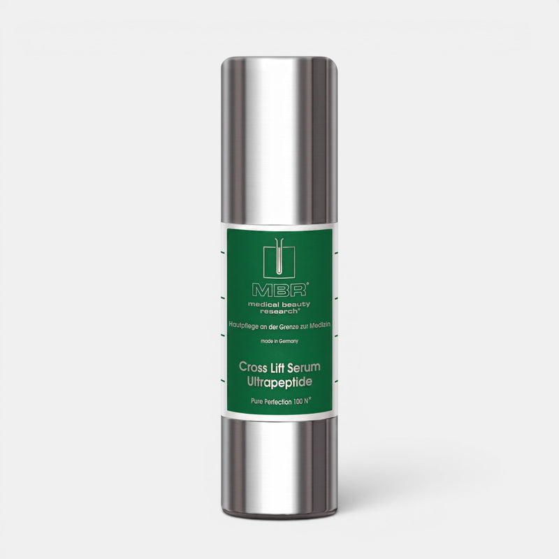 Shop Rescue Spa MBR Cross Lift Serum Ultrapeptide in a silver airless pump bottle with a green label