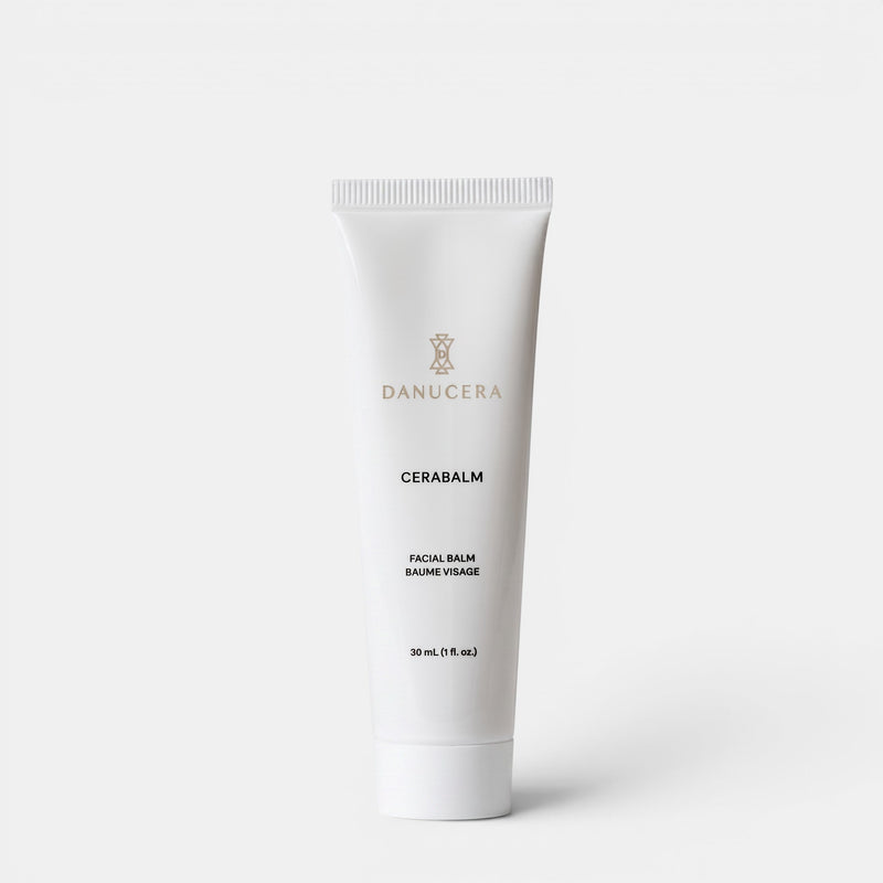Shop Rescue Spa Danucera Cerabalm multi-purpose facial cleansing balm in a white 30ml squeeze tube.