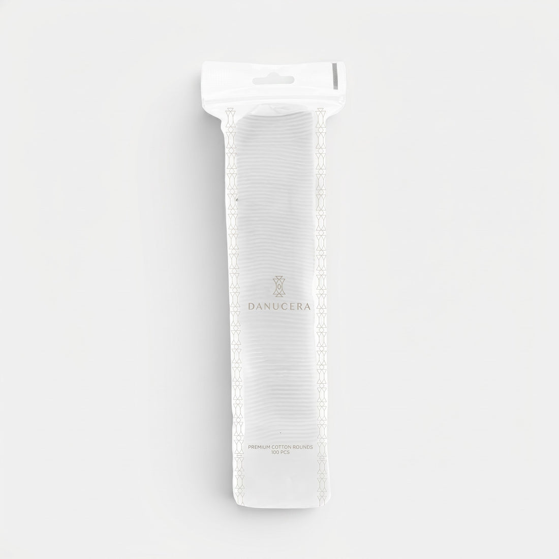 Shop Rescue Spa Danucera premium 100% cotton rounds in a sealed 100-count pack for makeup removal and exfoliation.