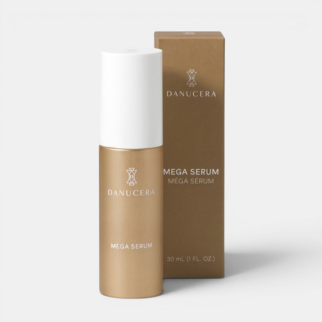 Shop Rescue Spa Danucera Mega Serum bottle and box in gold packaging for anti-aging skincare