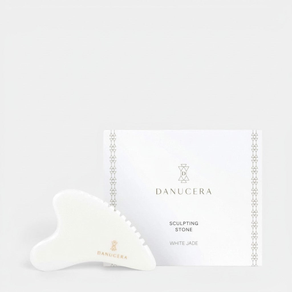 Shop Rescue Spa DANUCERA white jade sculpting stone for facial massage, lifting, and toning skin.