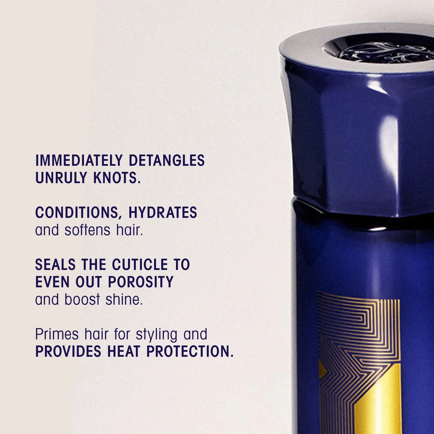 Shop Rescue Spa Run-Through Detangling Primer bottle with blue packaging and gold geometric detail