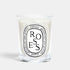 Shop Rescue Spa Diptyque Roses scented candle in a clear glass vessel with a signature oval label