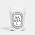 Shop Rescue Spa Diptyque Santal scented candle in a clear glass vessel with a white wax finish