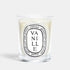 Shop Rescue Spa Diptyque Vanille scented candle in a clear glass vessel with signature black and white label
