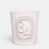 Shop Rescue Spa Diptyque 34 Boulevard Saint Germain scented candle in a white opaline glass vessel with embossed logo