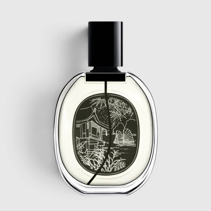 Shop Rescue Spa Do Son Eau de Parfum in a clear glass bottle with a black cap and an illustrated label of a pagoda.