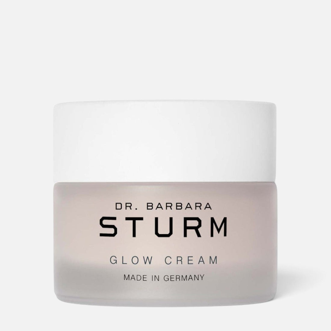 Shop Rescue Spa Dr. Barbara Sturm Glow Cream in a frosted glass jar with a white lid for radiant, hydrated skin.