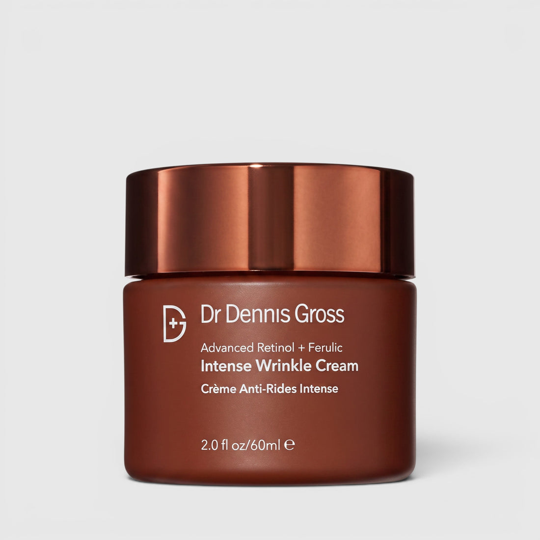 Shop Rescue Spa Dr Dennis Gross Advanced Retinol + Ferulic Intense Wrinkle Cream in a brown 60ml jar.