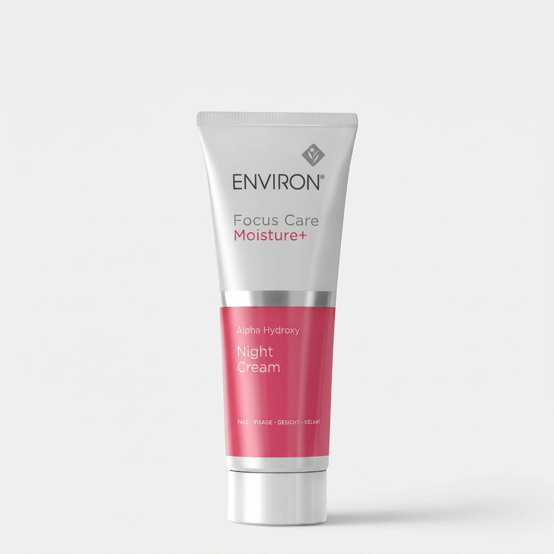 Shop Rescue Spa Environ Alpha Hydroxy Night Cream in a 50ml white and pink squeeze tube for skin exfoliation.