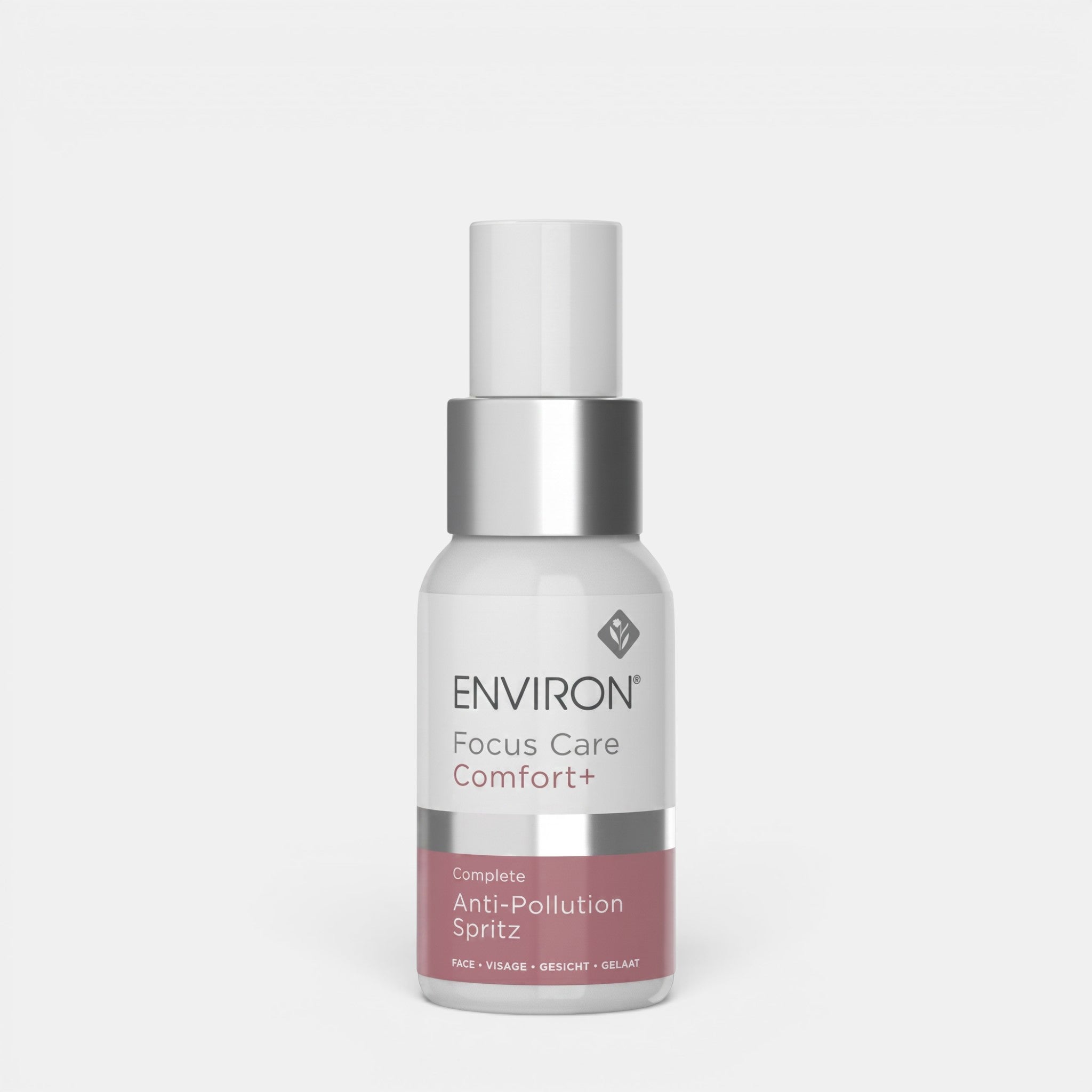 Shop Rescue Spa Environ Complete Anti-Pollution Spritz in a 50ml white spray bottle for skin protection.
