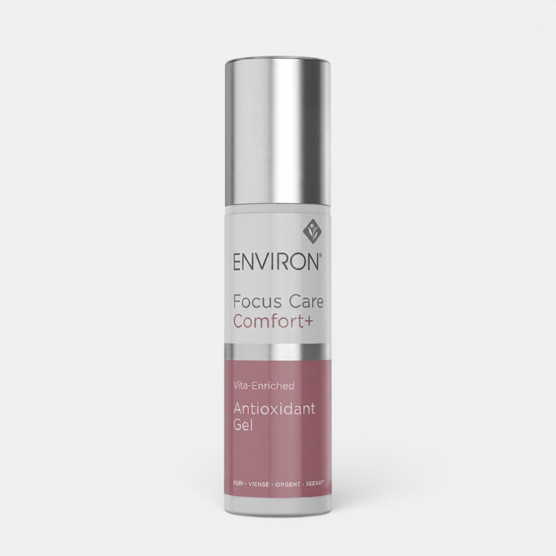 Shop Rescue Spa Environ Vita-Enriched Antioxidant Gel for sensitive skin in a white pump bottle with silver cap.