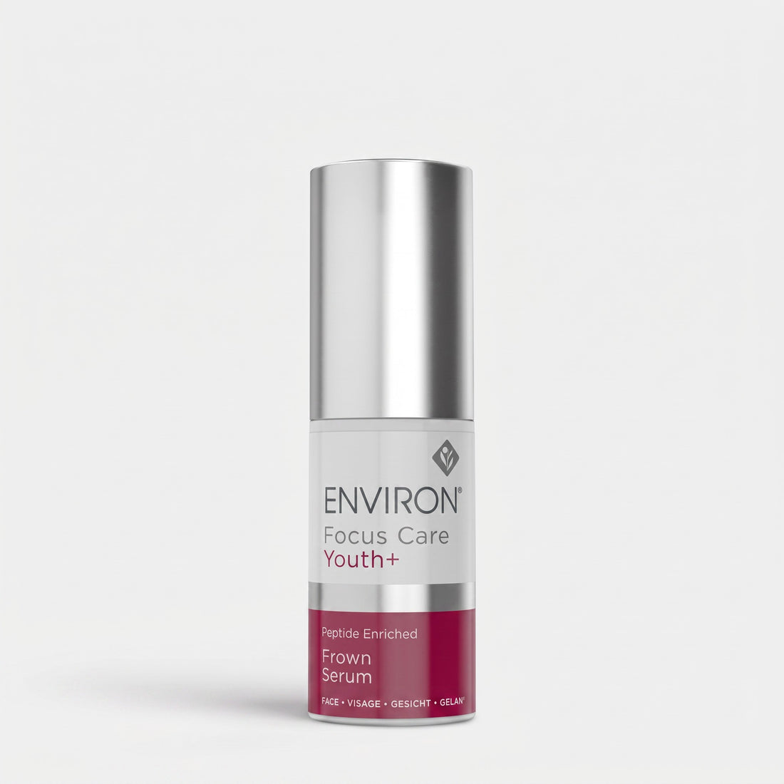 Shop Rescue Spa Environ Focus Frown Serum 20ml bottle with silver cap and burgundy label for wrinkle reduction