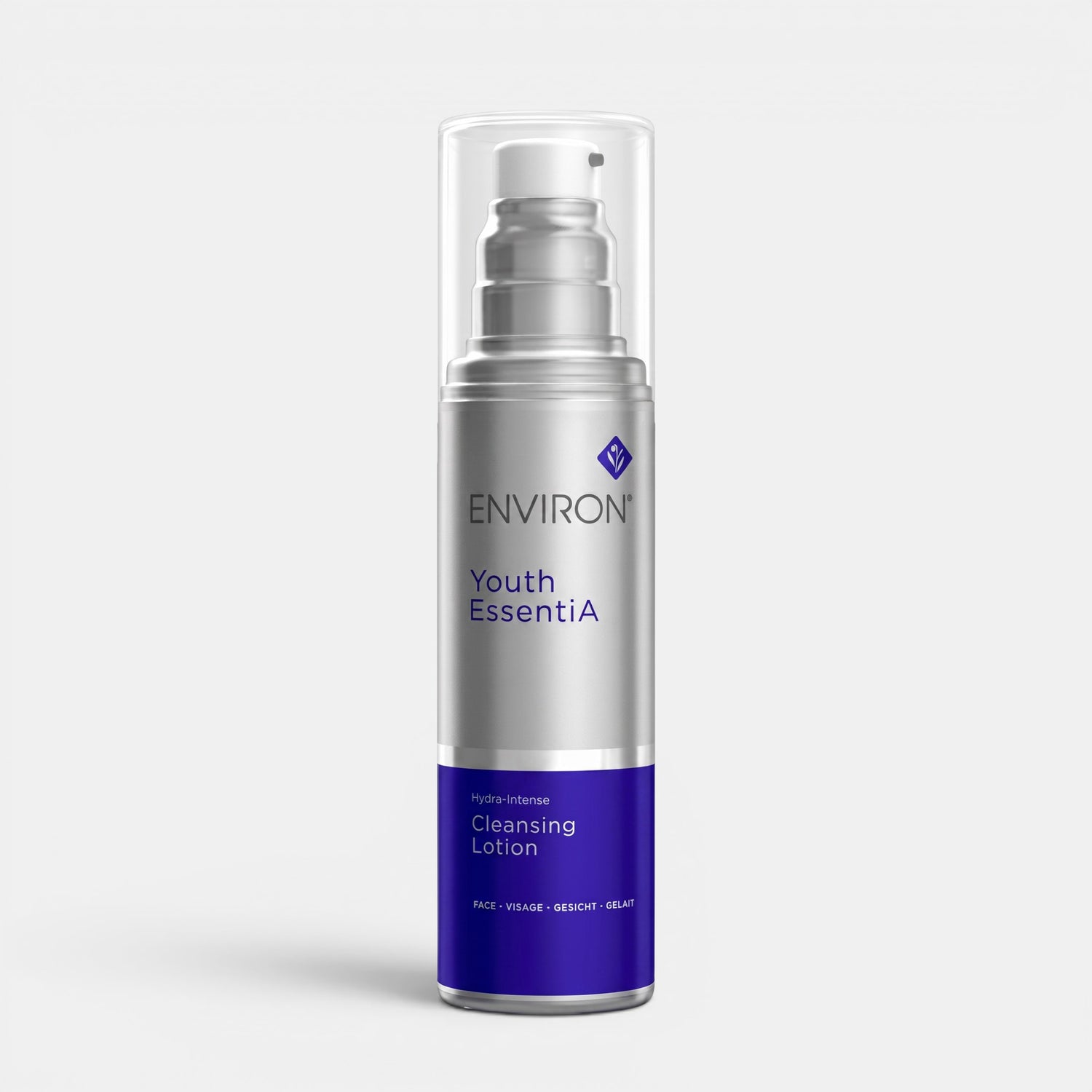 Shop Rescue Spa Environ Youth EssentiA Hydra-Intense Cleansing Lotion in a 200ml pump bottle for hydrating skincare.