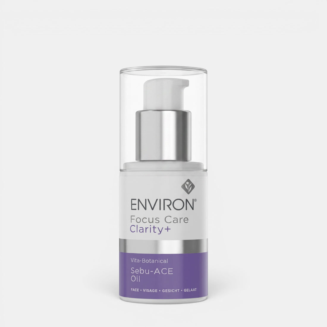 Shop Rescue Spa Environ Vita-Botanical Sebu-ACE Oil in a white pump bottle with purple label for blemish control