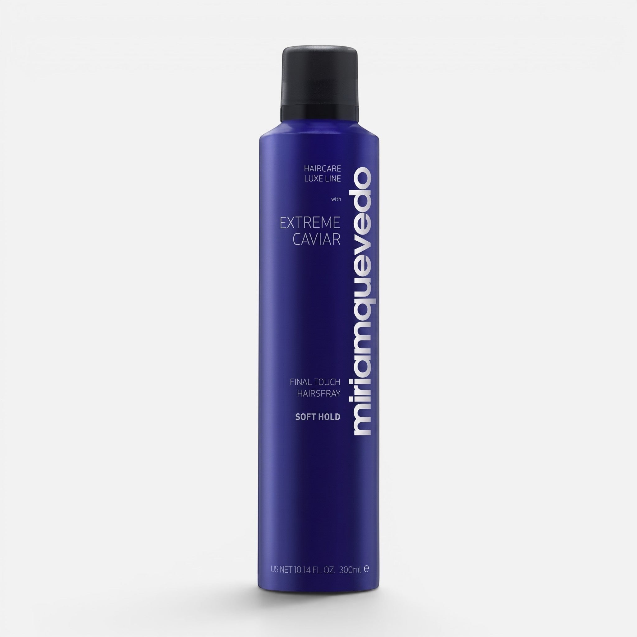 Shop Rescue Spa Extreme Caviar Final Touch soft hold hairspray in a tall blue 300mL aerosol bottle.