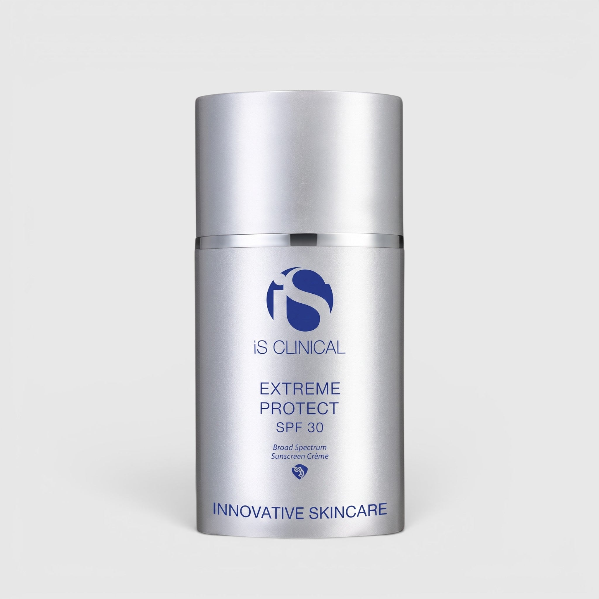Shop Rescue Spa iS Clinical Extreme Protect SPF 30 broad-spectrum sunscreen in a silver pump bottle.