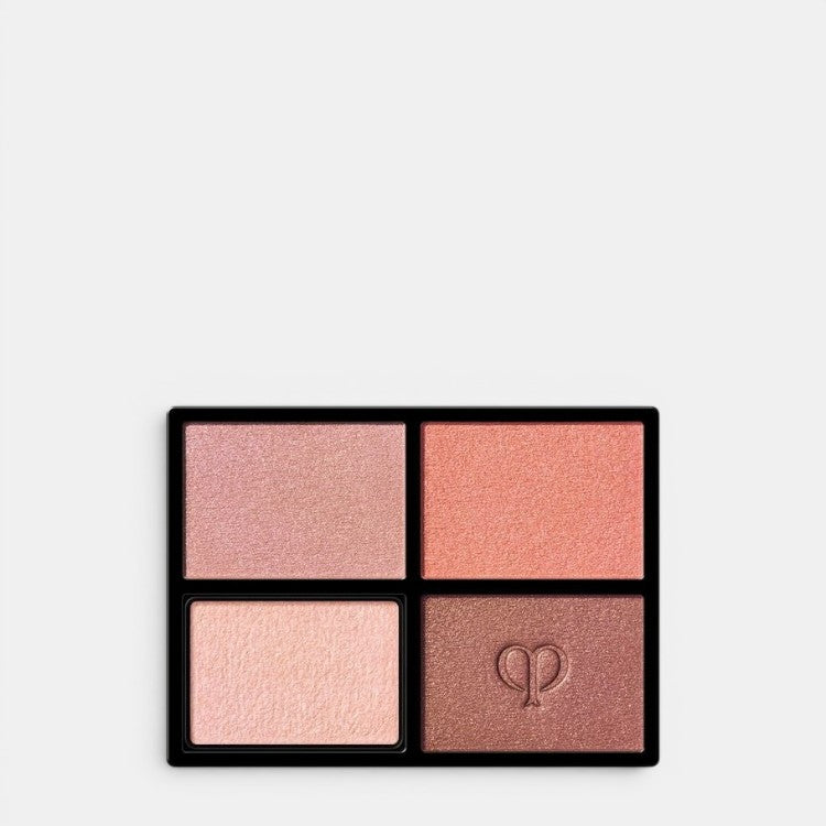Shop Rescue Spa Eye Color Quad Refill eyeshadow palette with four shimmering shades: rose gold, coral, pale pink, and bronze with a logo embossed.