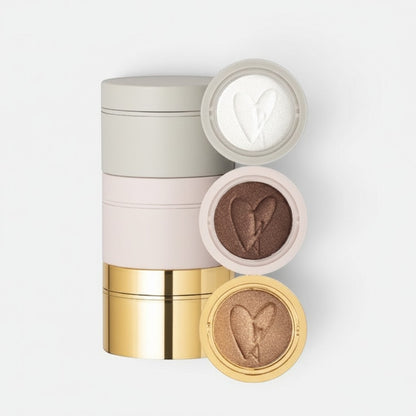 Shop Rescue Spa Eye Pods Les Jours trio featuring luminous cream-powder eyeshadows in Neige, Chocolat, and Tabac.