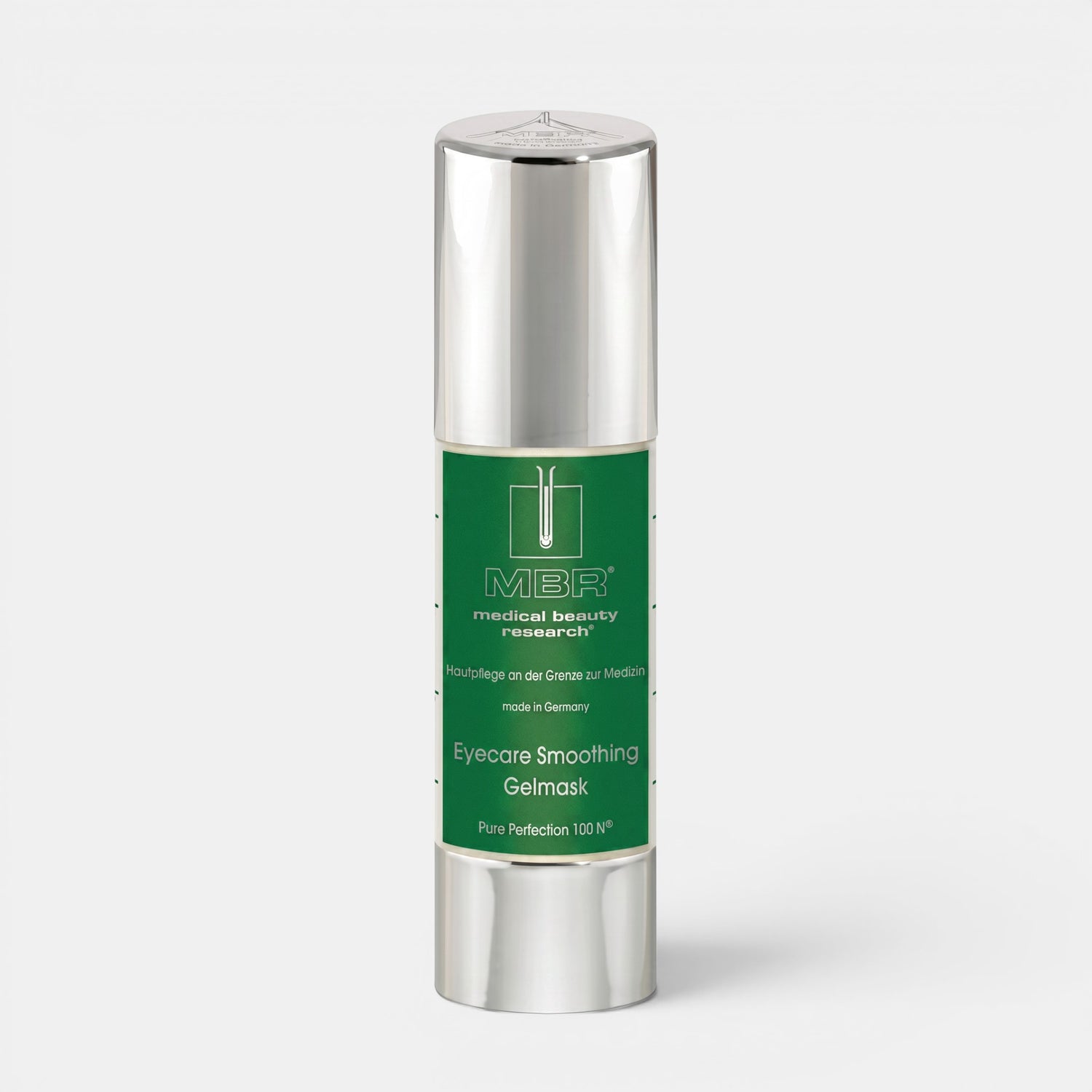 Shop Rescue Spa MBR Eyecare Smoothing Gelmask in a silver pump bottle for hydrating and firming the eye area.
