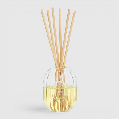 Shop Rescue Spa faceted oval glass home fragrance diffuser vessel with rattan reeds on a white background