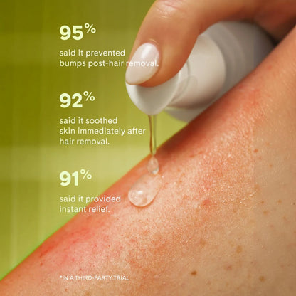 Shop Rescue Spa Flash Repair Jelly being applied to skin to soothe irritation and redness after hair removal