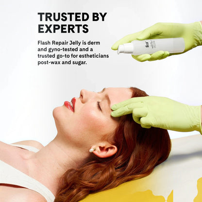 Shop Rescue Spa Flash Repair Jelly being applied to a client&