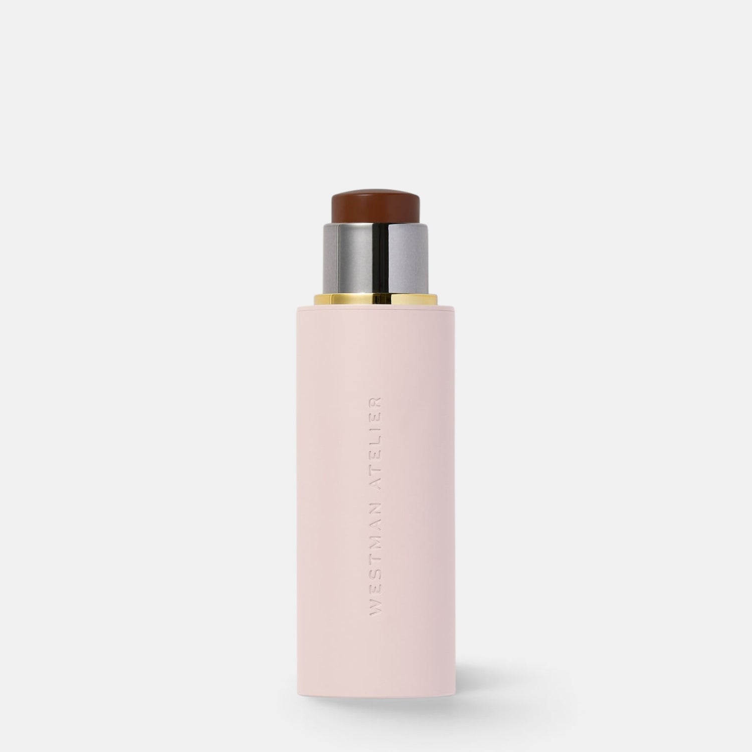 Shop Rescue Spa Vital Skin Foundation Stick in a pale pink tube with a dark brown cream product visible at the top.