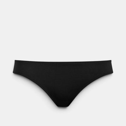 Shop Rescue Spa Fripon black bikini bottoms with high-cut legs and full coverage design.