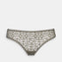 Shop Rescue Spa FRIVOLE olive green floral lace tanga with delicate trim on the waistband and thighs.