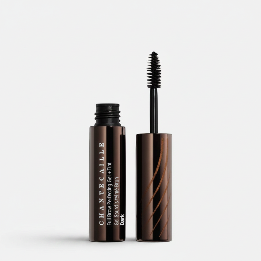 Shop Rescue Spa Chantecaille Full Brow Perfecting Gel and Tint in dark shade with applicator brush
