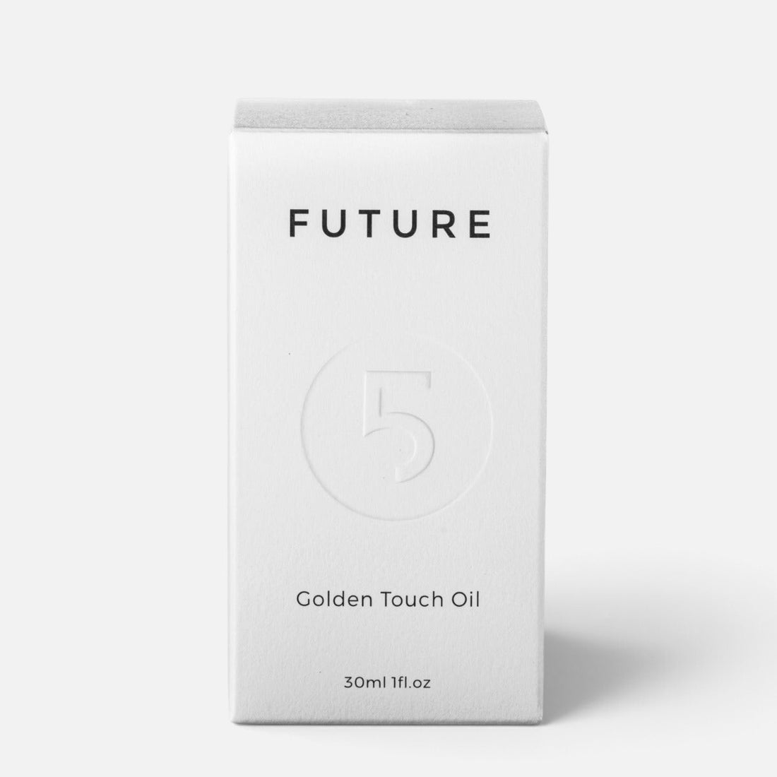 Shop Rescue Spa Future 5 Elements Golden Touch Oil white skincare box packaging