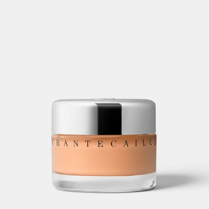 Shop Rescue Spa Chantecaille Future Skin Gel Foundation in a light-medium peachy shade with a silver lid.