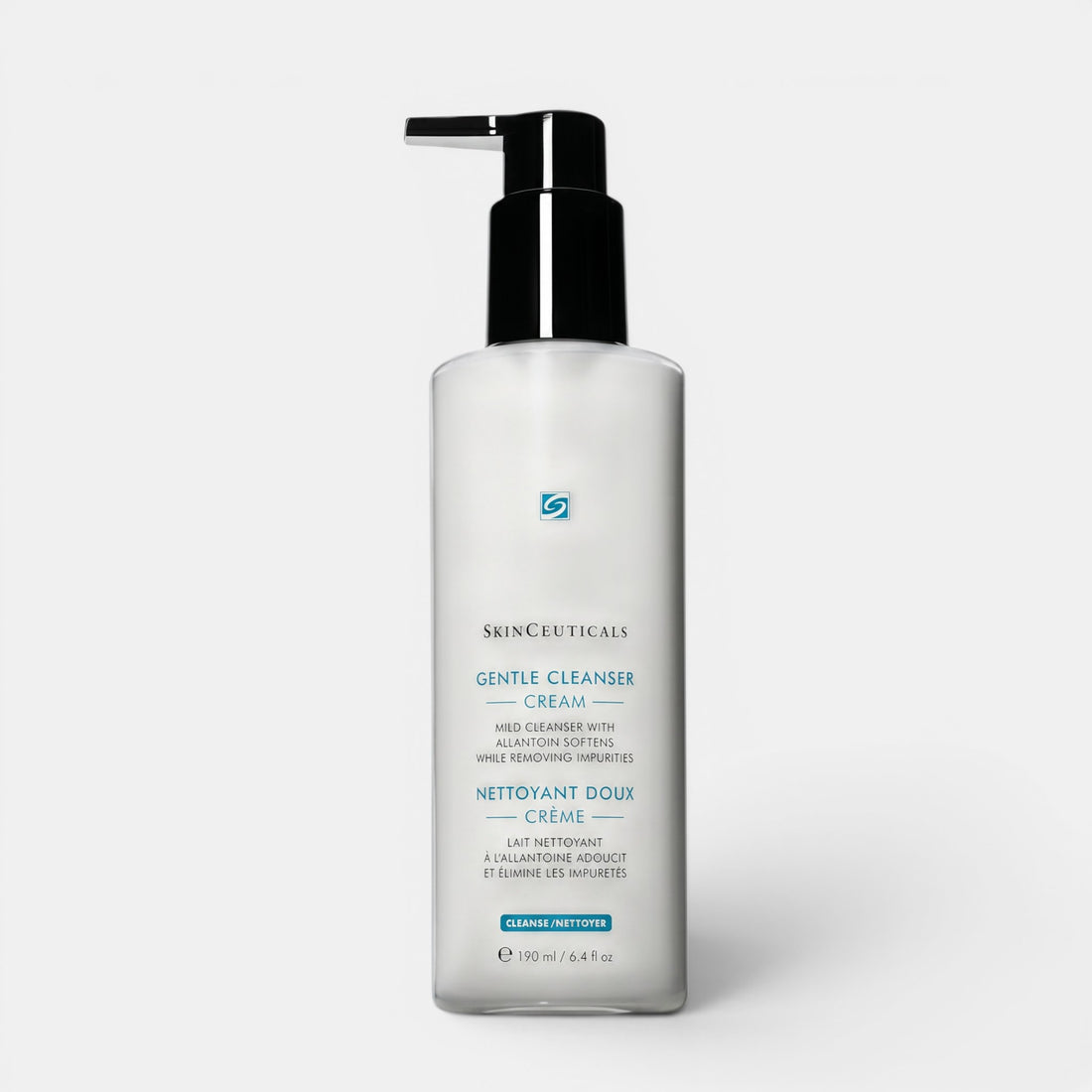 Shop Rescue Spa SkinCeuticals Gentle Cleanser in a white 190ml pump bottle for sensitive and dry skin.