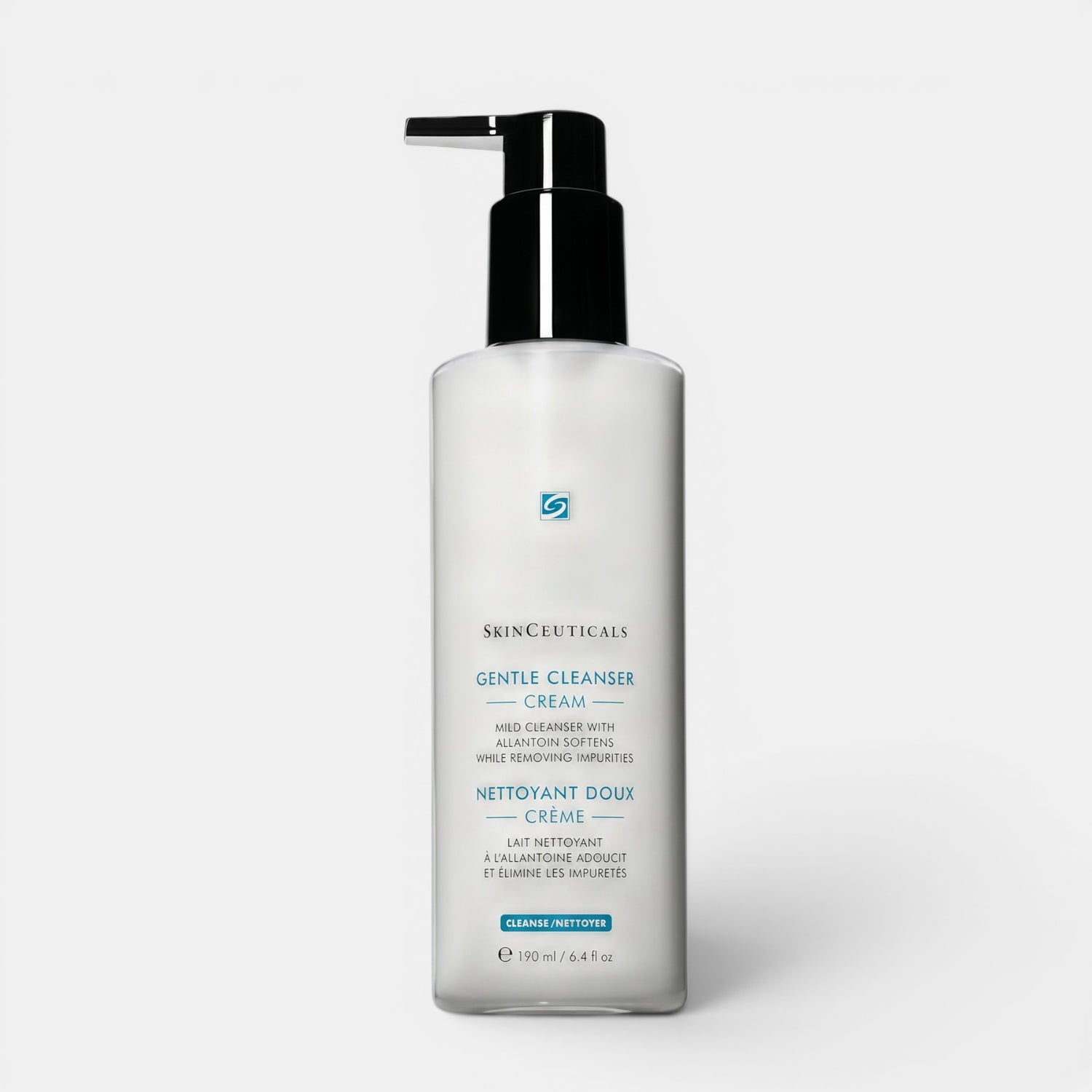 Shop Rescue Spa SkinCeuticals Gentle Cleanser in a white 190ml pump bottle for sensitive and dry skin.