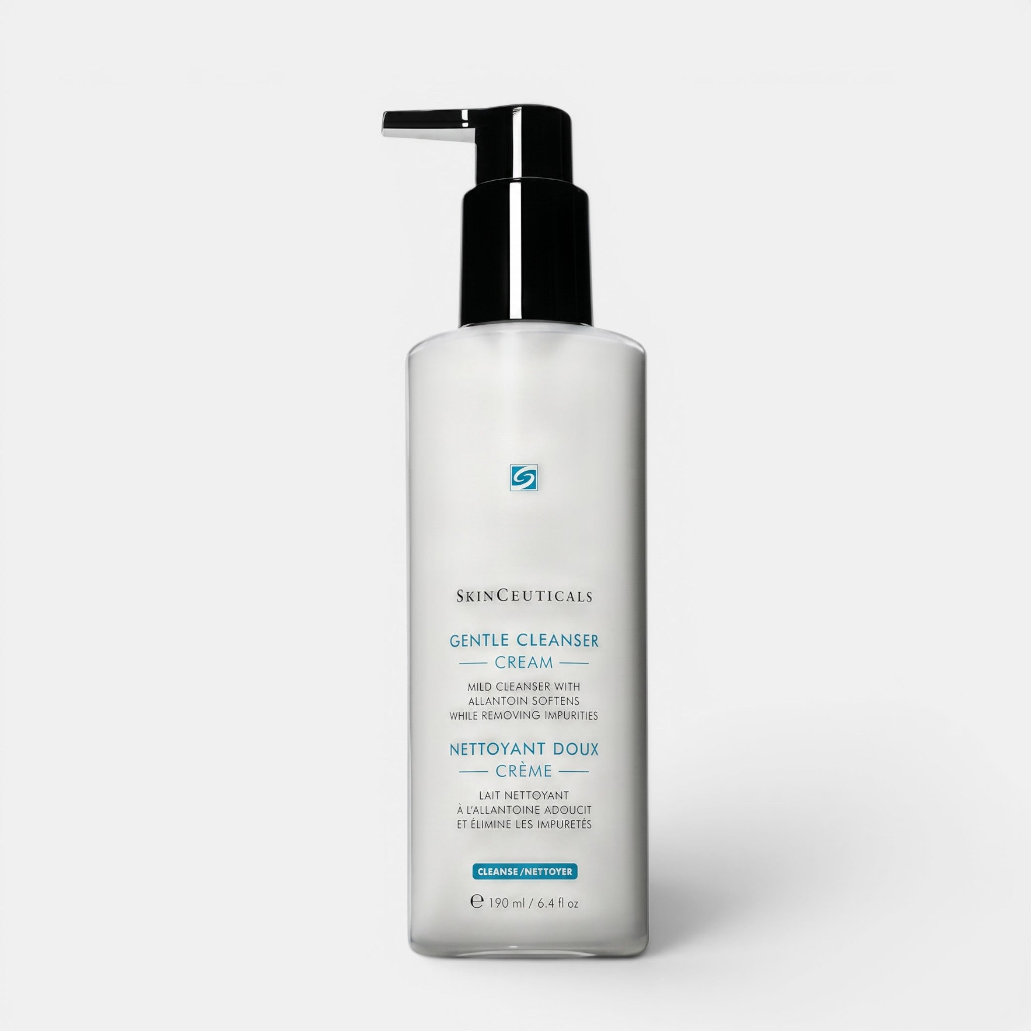 Shop Rescue Spa SkinCeuticals Gentle Cleanser in a white 190ml pump bottle for sensitive and dry skin.