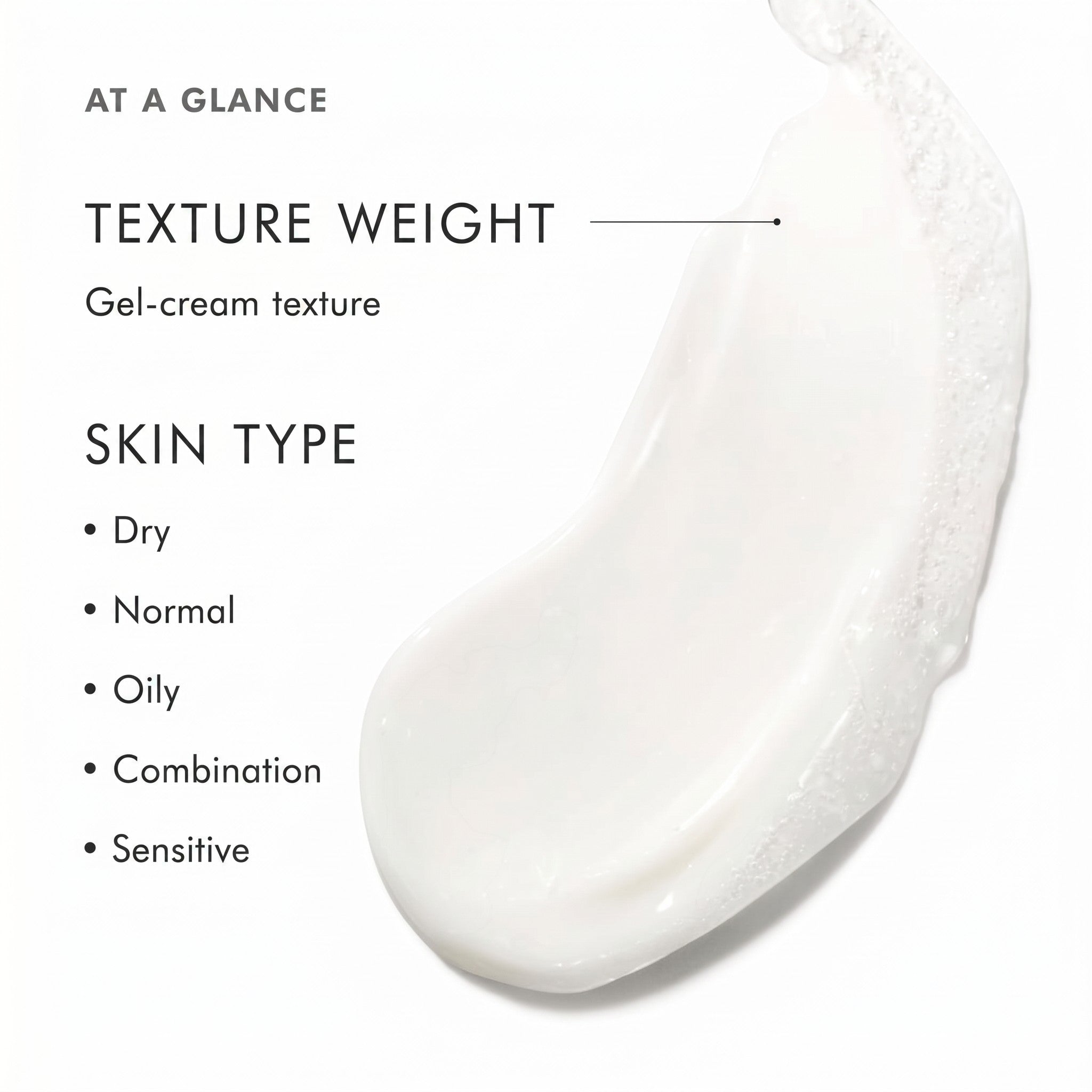 Shop Rescue Spa Gentle Cleanser showing a rich, white gel-cream texture swatch for sensitive and dry skin types